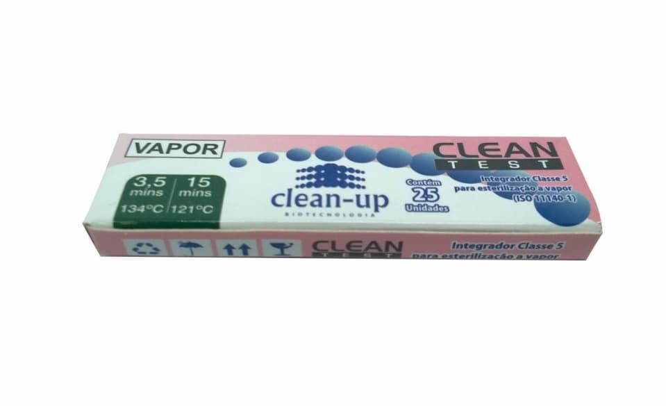 Indicador Classe 5 Esterilização Vapor Clean (25unid)