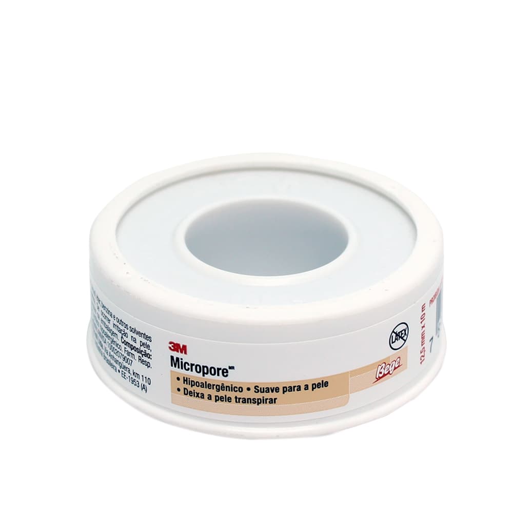 Fita Micropore Hipoalergênica Bege 3m (12,5mmx10m)