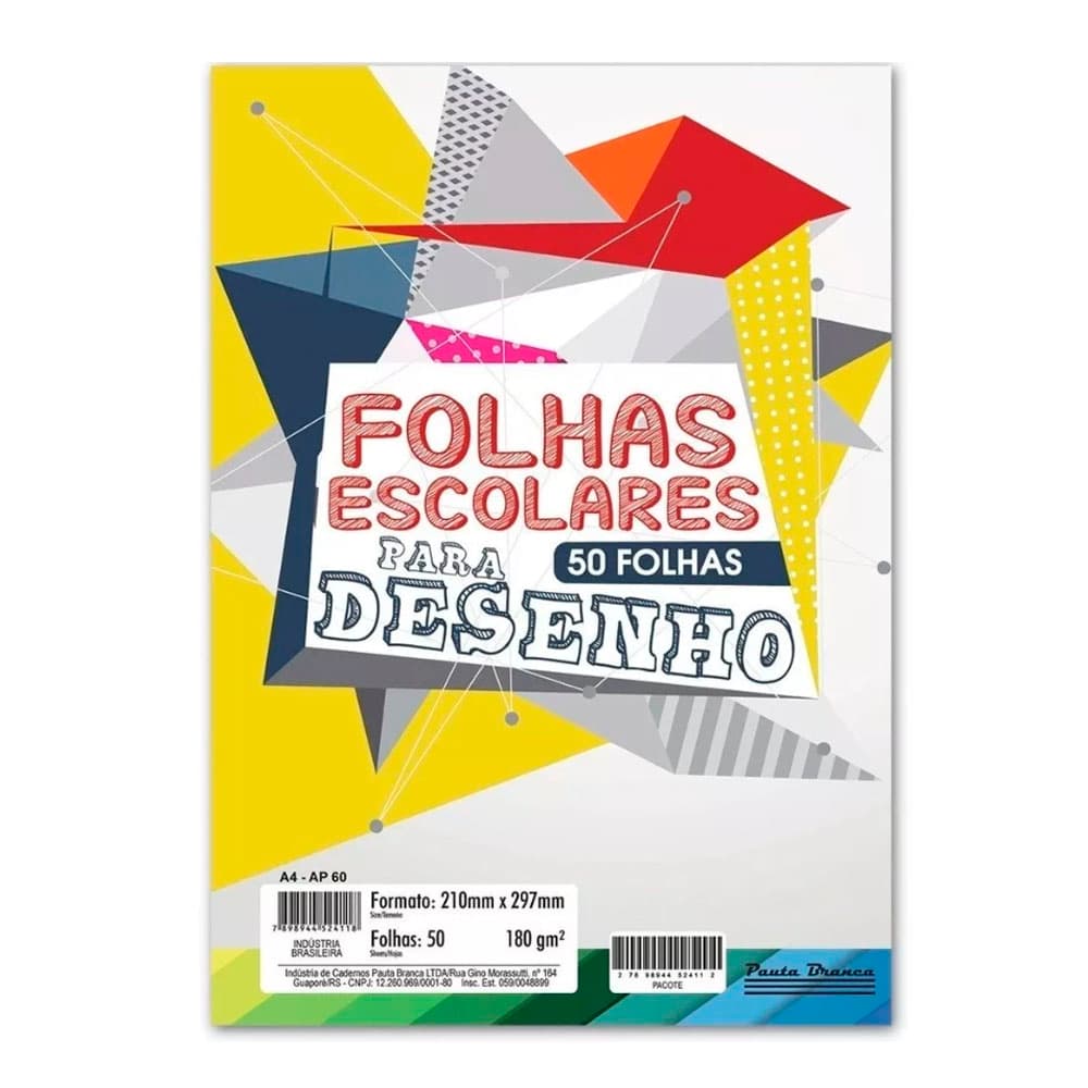 Papel Sulfite A4 Branco 50 Folhas 210x297mm Pauta Branca - Portal do Médico