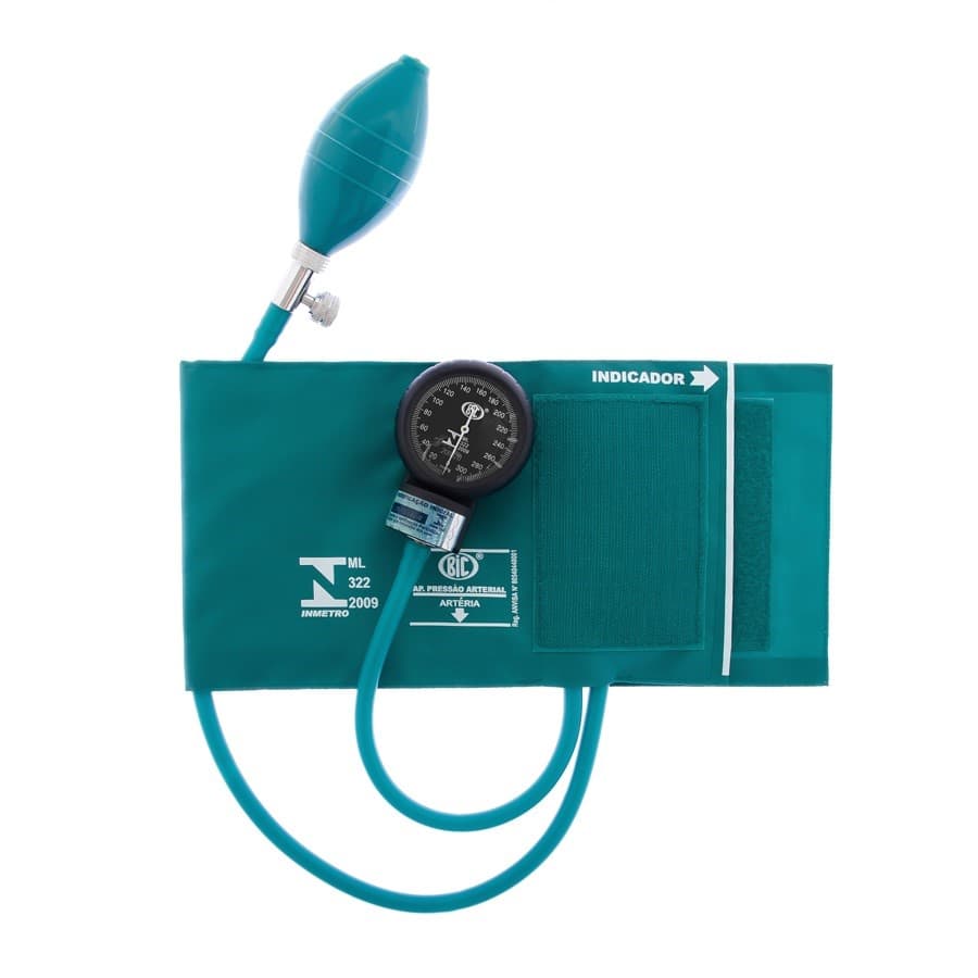Aparelho de Pressão Esfigmomanômetro Adulto Nylon Velcro Verde - BIC