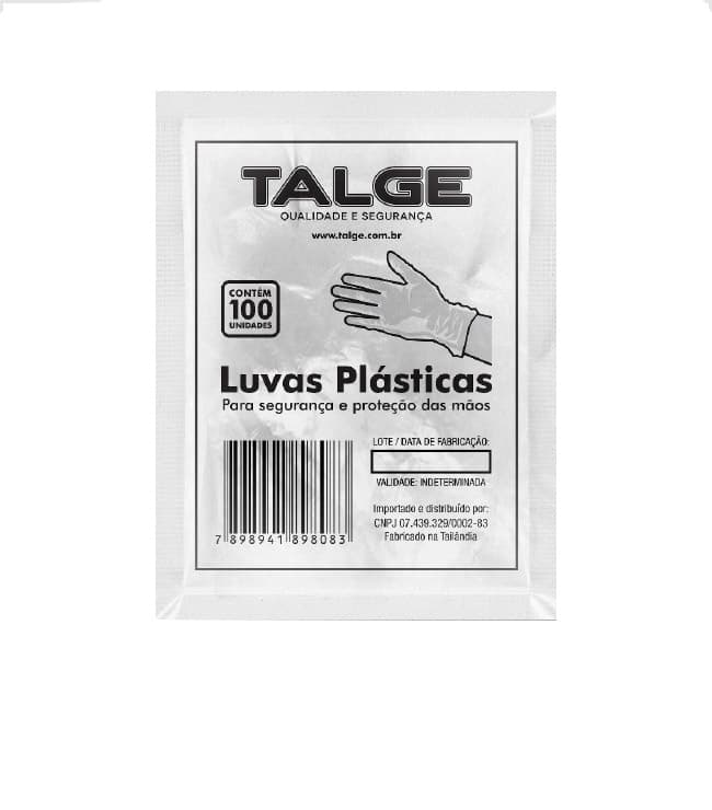 Luva Plastica Transparente Com 100 Unidades Talge - Portal do Médico