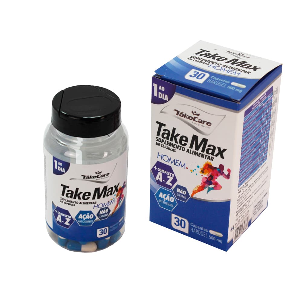 Suplemento Take Max Homem Com Vitamina A-Z 30cap Take Care - Portal do Médico