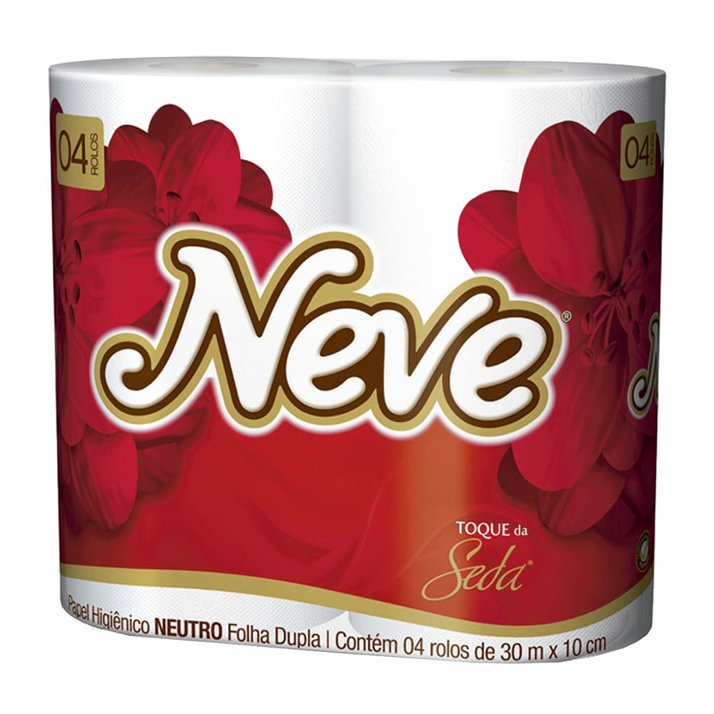 Papel Higienico Neutro Folha Dupla 30m Com 4 Rolos Neve - Portal do Médico