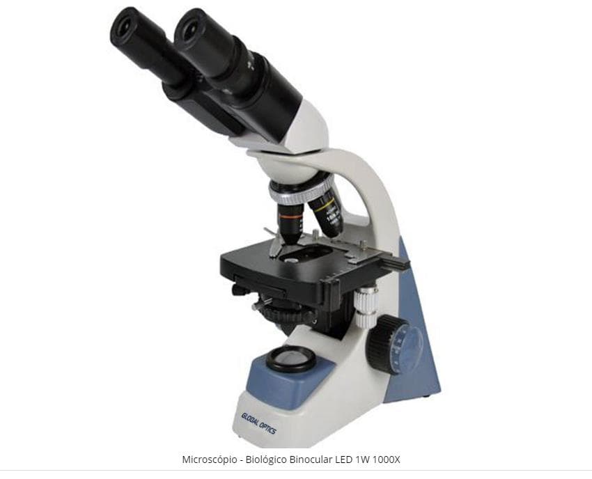 Microscópio - Biológico Binocular LED 1W 1000X-N0115B - Portal do Médico