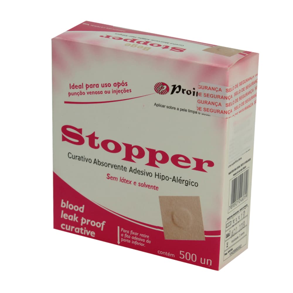 Curativo Absorvente Adesivo Hipo-Alérgico 500un Stopper (Bege) - Portal do Médico