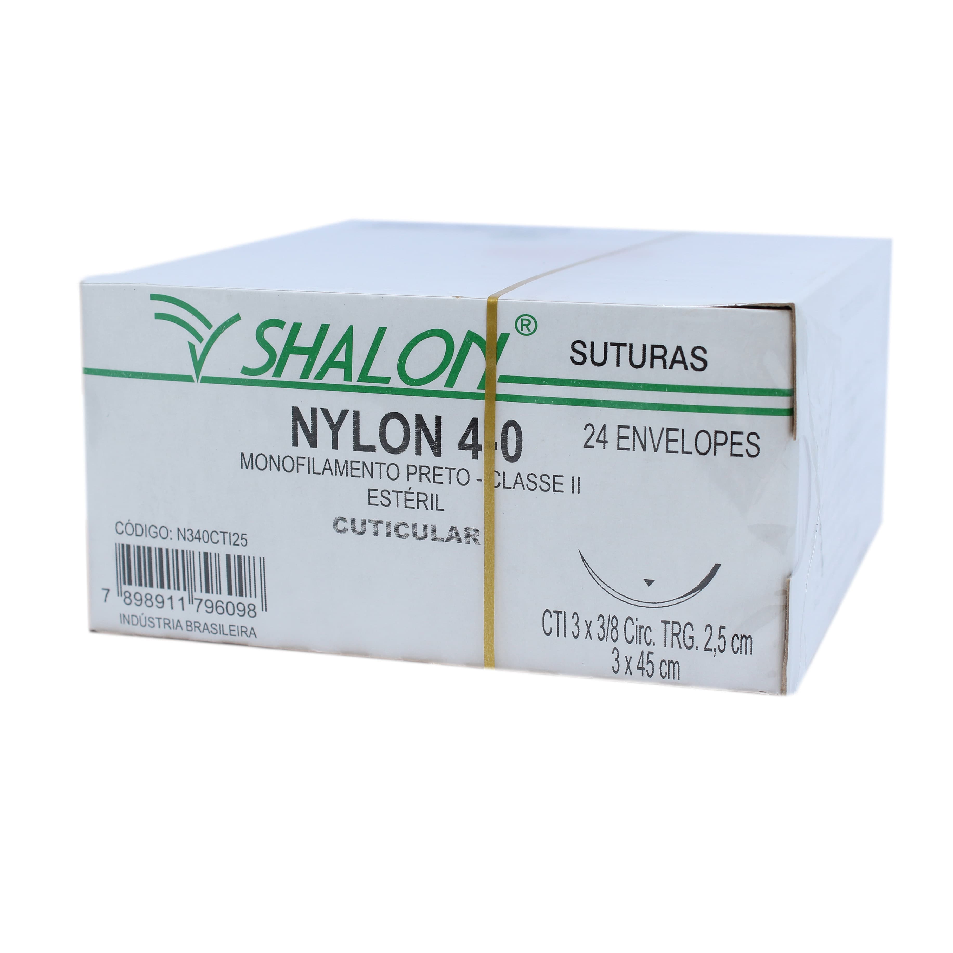 Fio Sutura Nylon Preto Com 24 Unidades Fio 3x45cm (4-0-Ag-2,5cm3/8triangular) - Portal do Médico