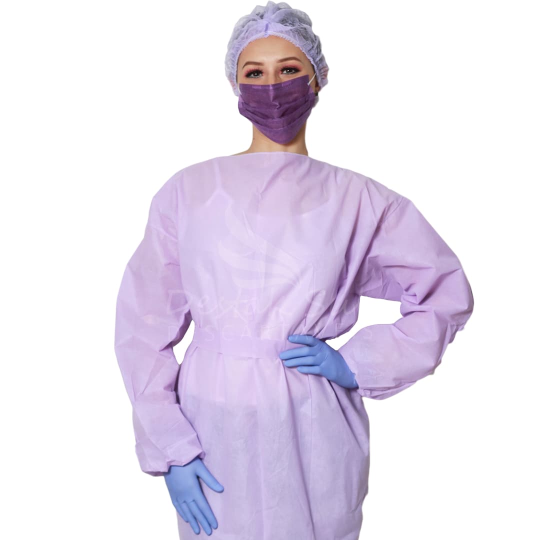 AVENTAL ML LILAS 40G C/ TIRAS C/ 5 UN DESTAK