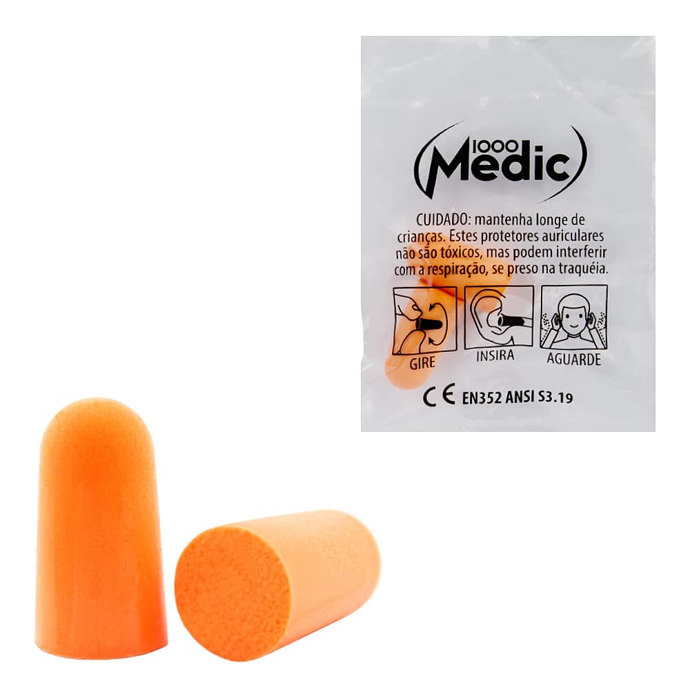 Protetor Auricular Tipo Plugue Sem Cordao O Par 1000medic - Portal do Médico