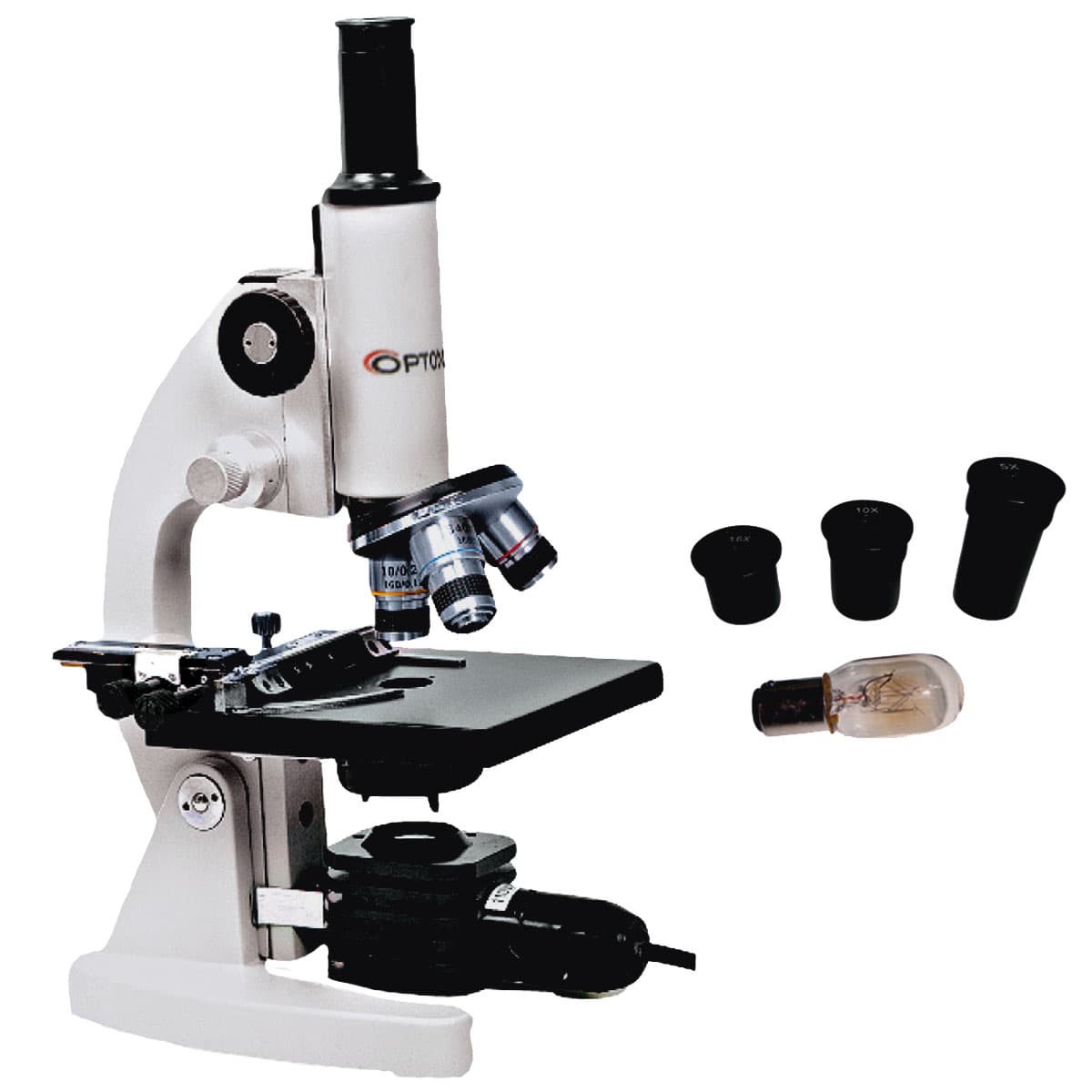 Microscópio Biológico Monocular com Aumento de 20x até 640x e Iluminação 15W - Portal do Médico