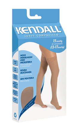 Meia Suave Compressão 7/8 Renda S/Ponteira Kendall (G)
