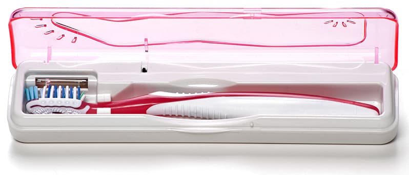 Esterilizador de Escova de Dente Portátil Rosa