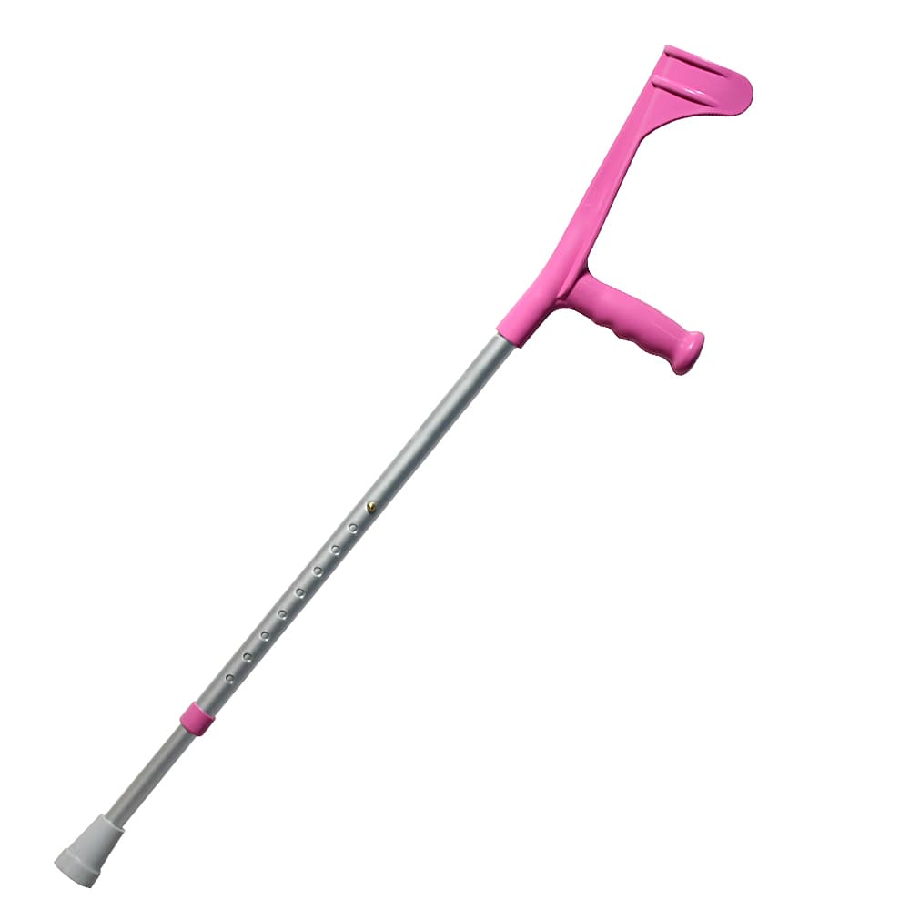 Muleta Canadense Braçadeira Fixa Max. 130kg Alo (Rosa)