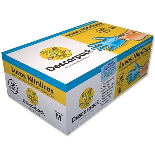 Luva Procedimento Nitrilo Caixa C/100 Un Descarpack (M) - Portal do Médico