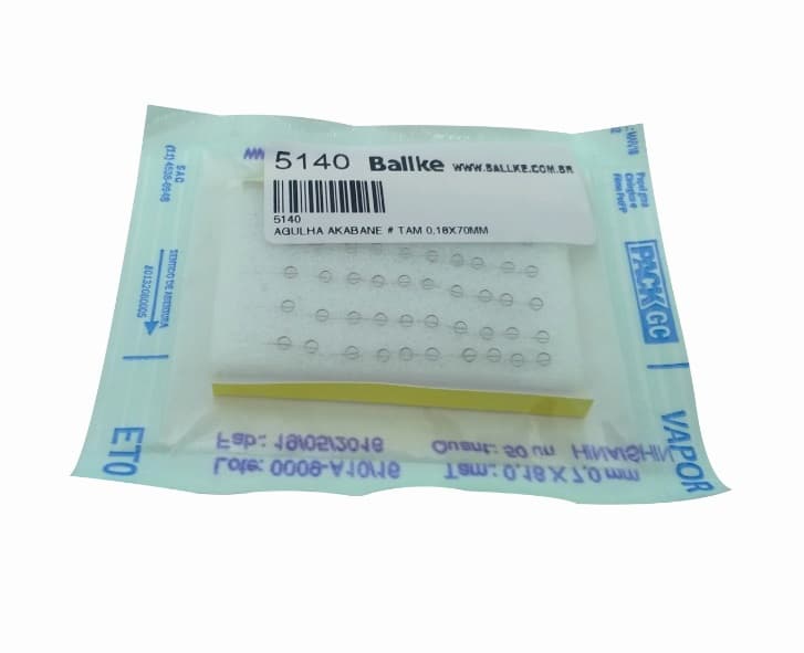 Agulha Acupuntura Akabane 50 Unidades Complementar (0,18x70mm)