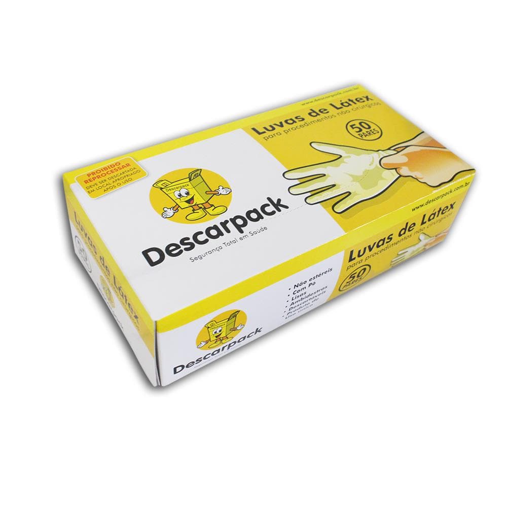 Luva Latex Procedimento Caixa C/100 Und Descarpack (G) - Portal do Médico