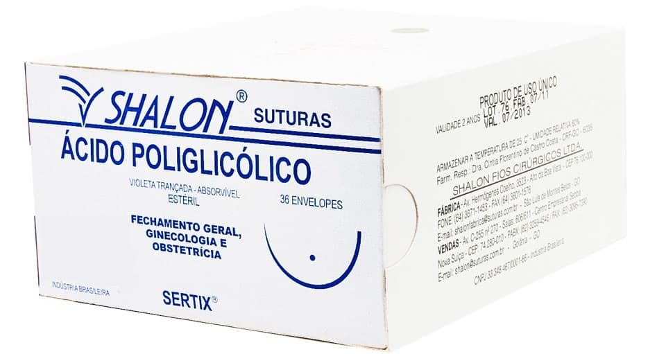 Fio Sutura Acido Policlicolic A Unidade Shalon (5-0-Ag-1,5cm)