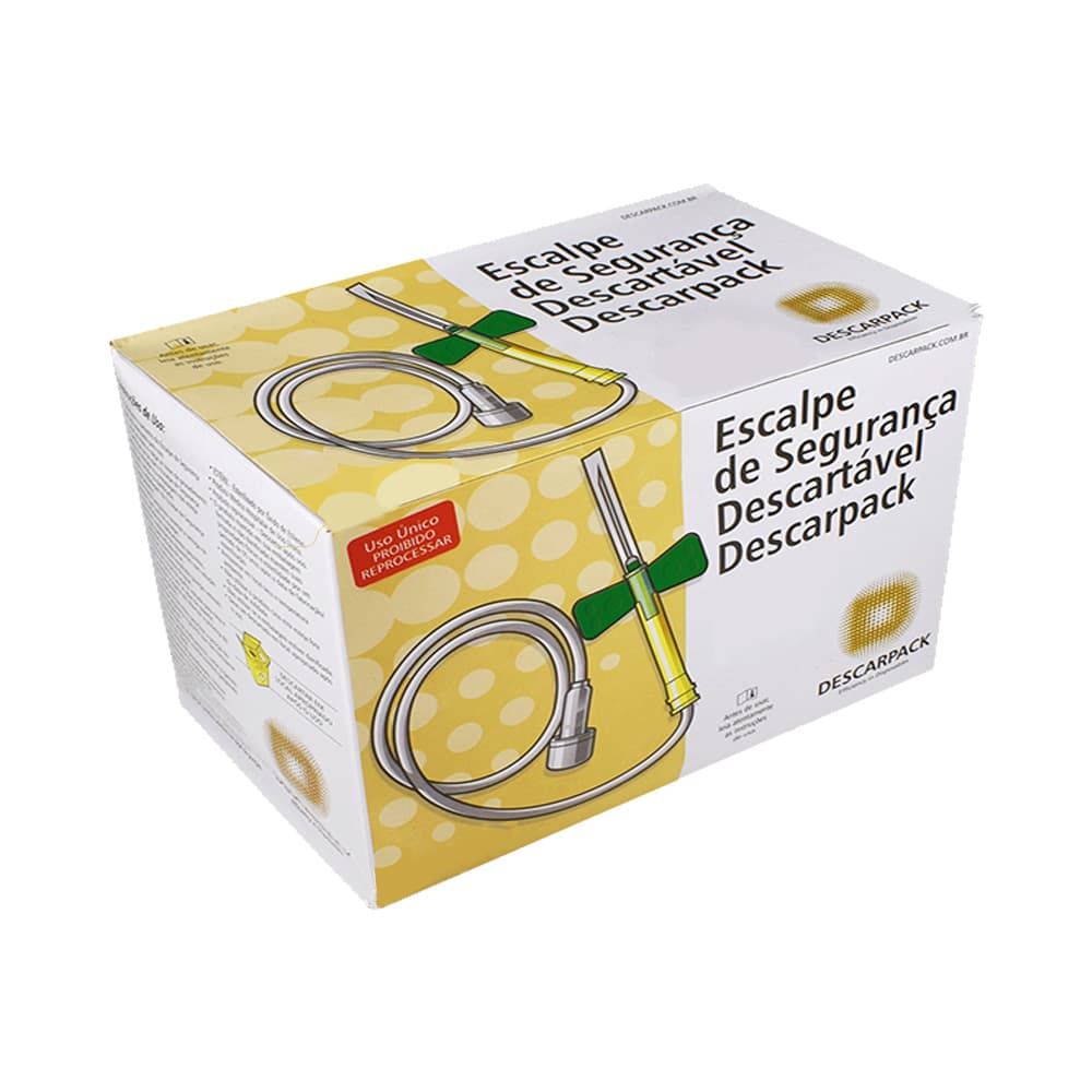 Scalp De Segurança Descartável Lock C/100un Descarpack (21g) - Portal do Médico