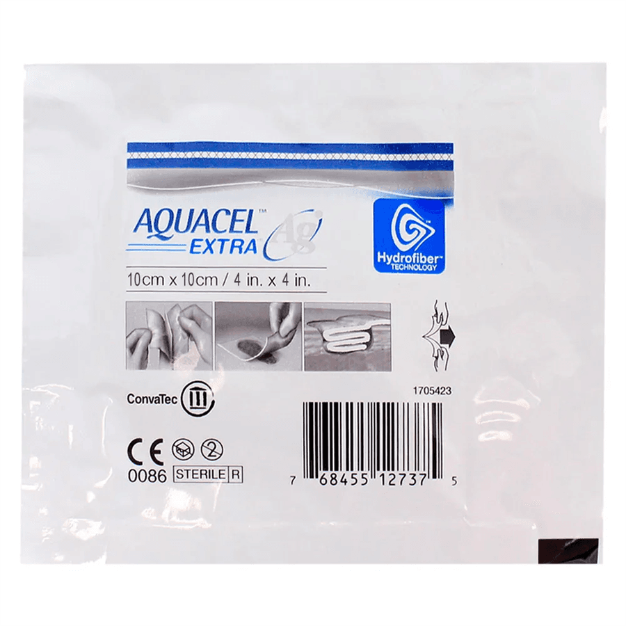 Curativo de Hidrofibra Estéril AQUACEL AG EXTRA (10cm x 10cm) | - Portal do Médico