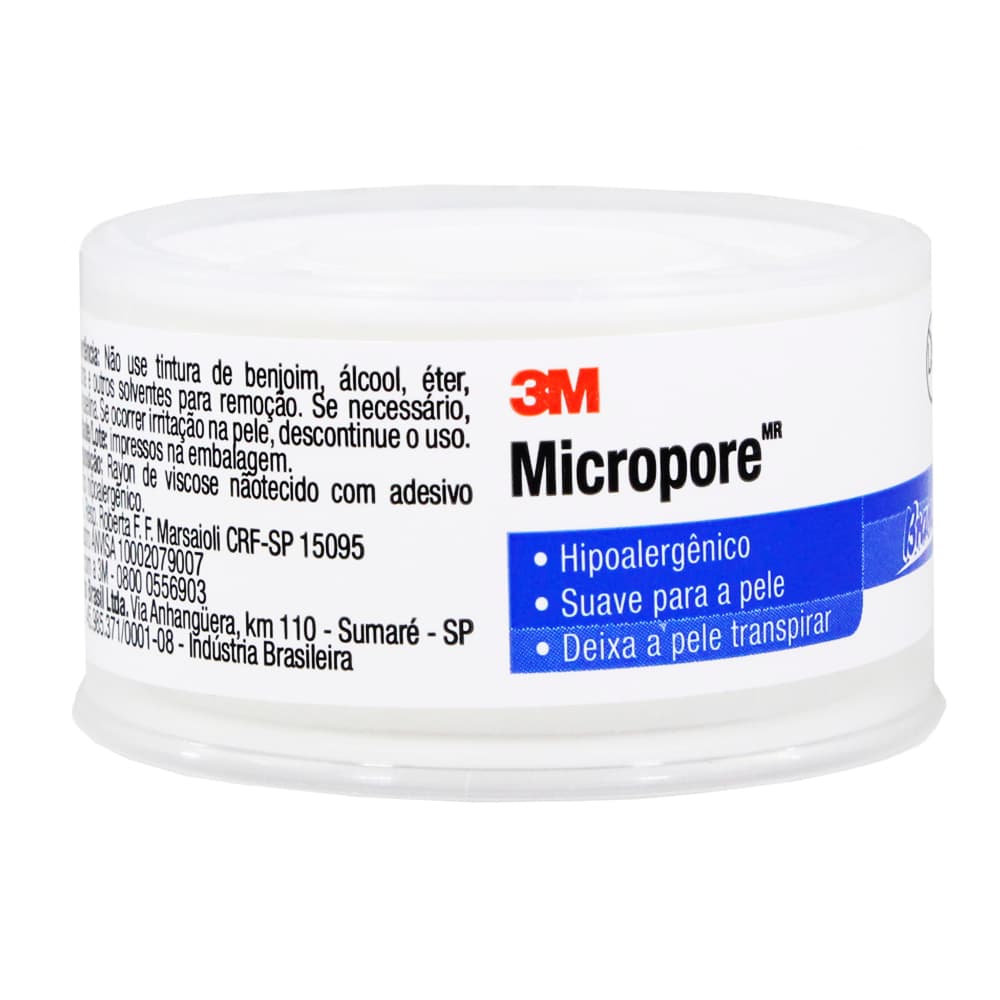 Fita Micropore Hipoalergênica 3m (25mmx10m(Branca))