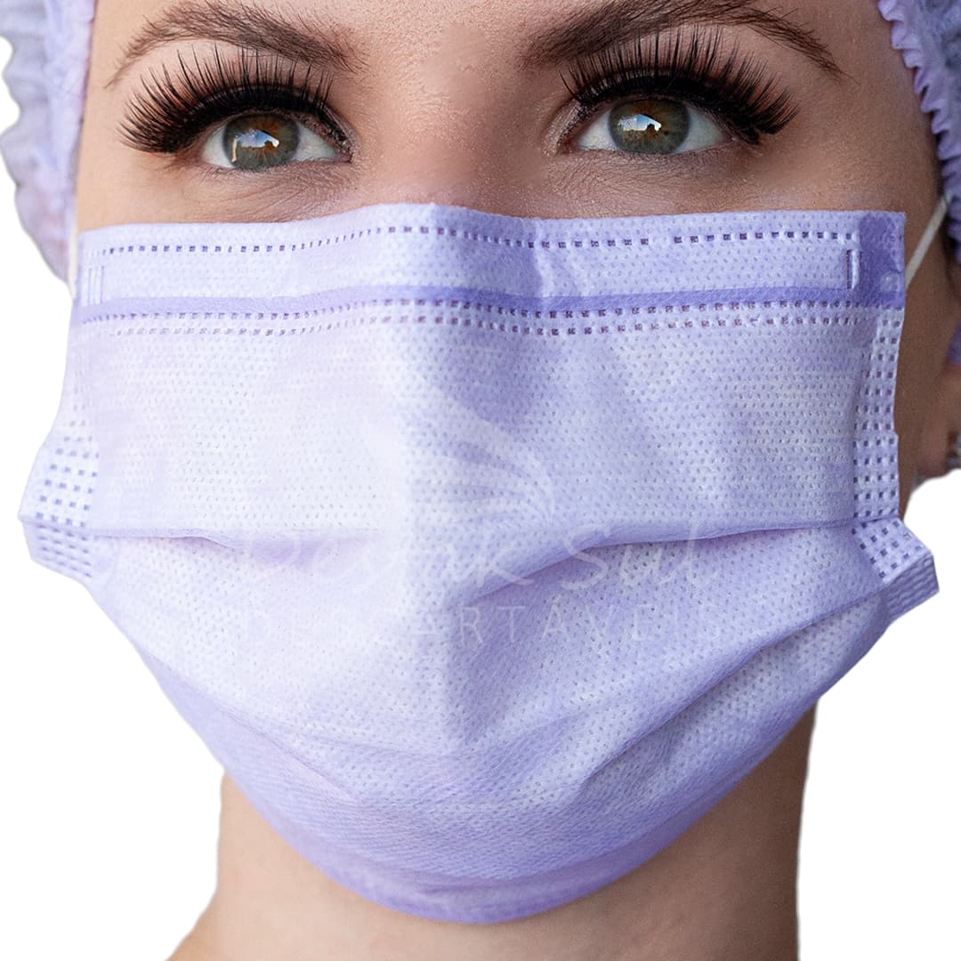 KIT 3 CXS DE MÁSCARAS CIRÚRGICA LILAS DESTAK C/ ELAST CX C/50 UN - Portal do Médico