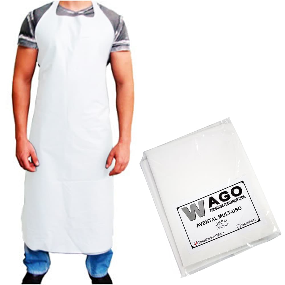 Avental Impermeável Lona Multi Uso Wago 80x135cm A Un