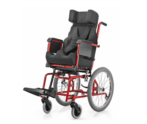 Cadeira De Rodas Manual Carrinho Star Kids Assento 36cm Azul