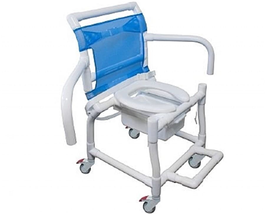 Cadeira de Banho Higiênica em PVC com Braços Escamoteáveis Carcilife -