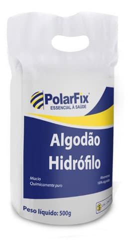 Algodão Polarfix Hidrófilo 500 Gramas