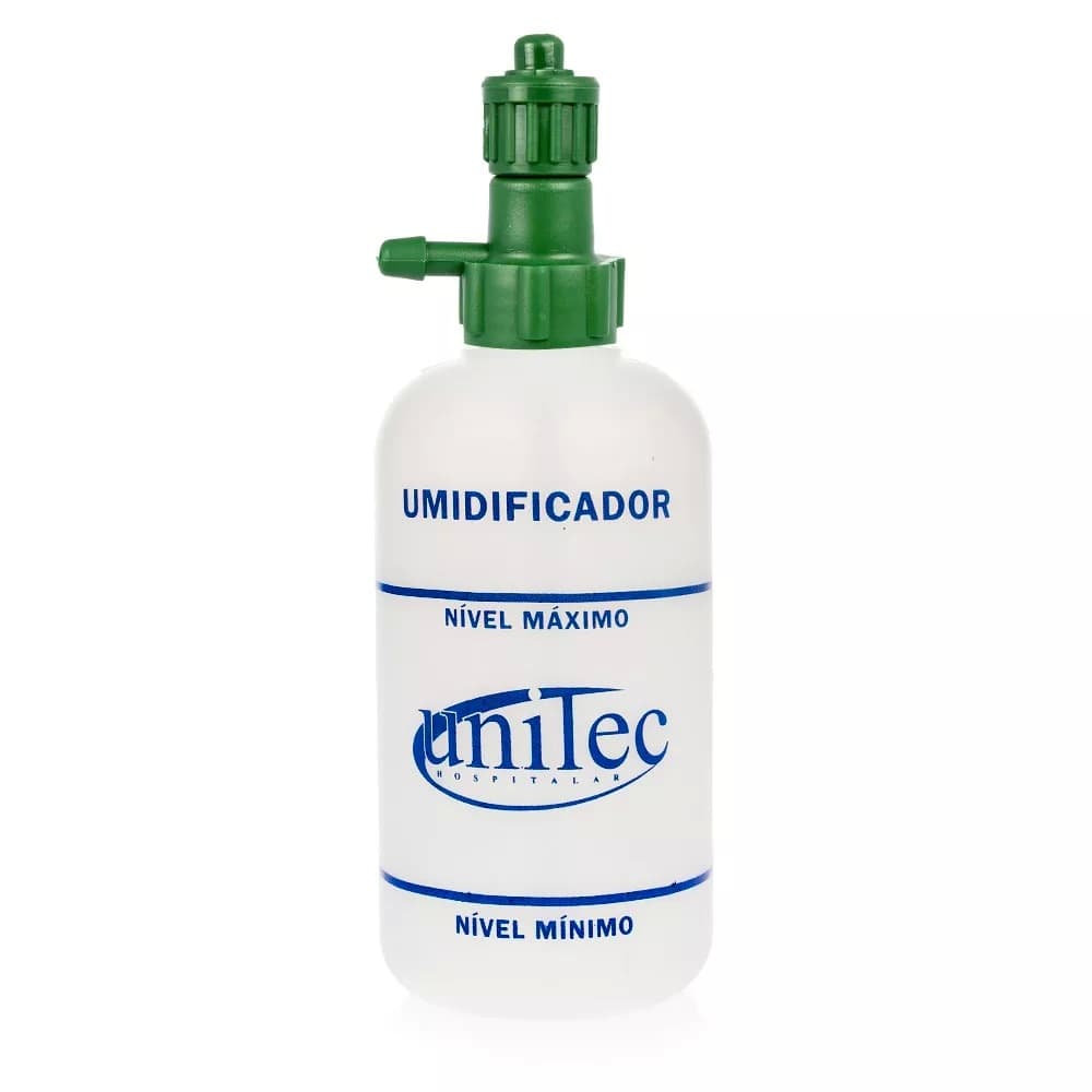 Umidificador Para Oxigênio Com Frasco Plástico 250 Ml Unitec - Portal do Médico