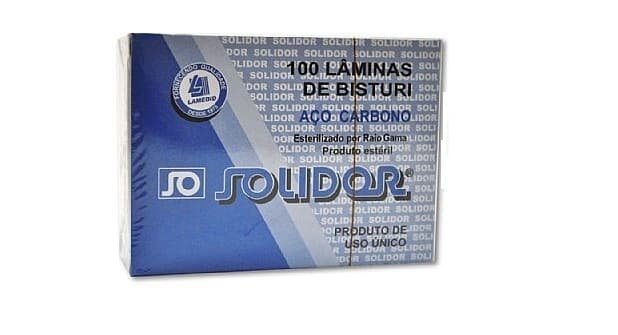 Lâmina De Bisturi Em Aço Carbono Com 100 Unidades Solidor (10) - Portal do Médico