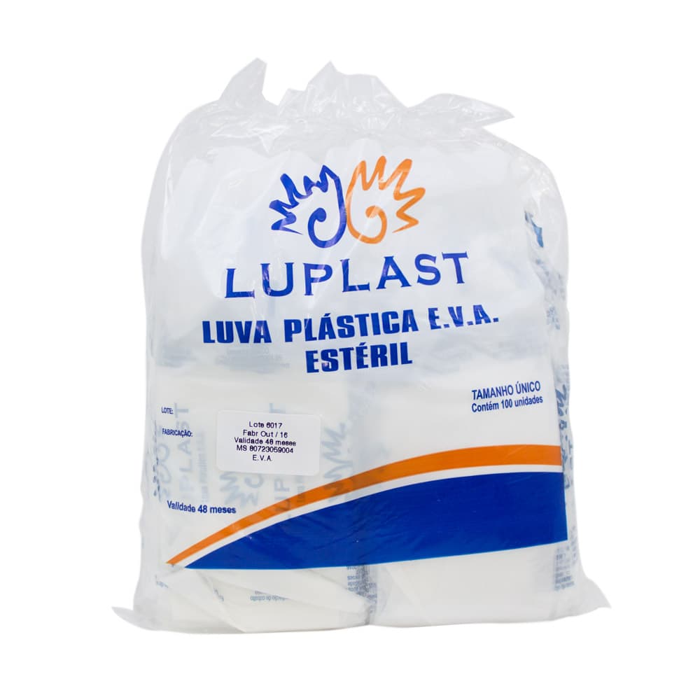 Luva Toque E.V.A C/100un Embalada Individual Estéril Luplast - Portal do Médico