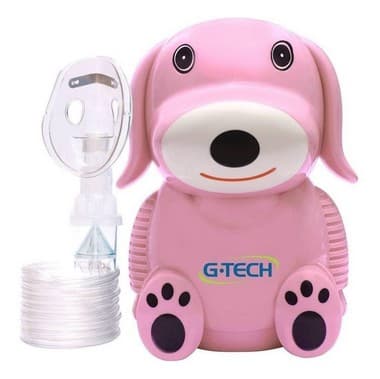 Inalador Nebulizador Compressor G-tech Nebdog Rosa 110v/220v