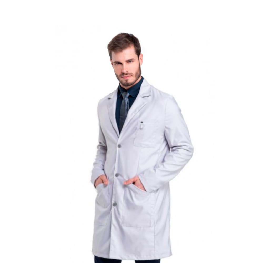 Jaleco Suit Cinza Masculino Dra Cherie (M) - Portal do Médico