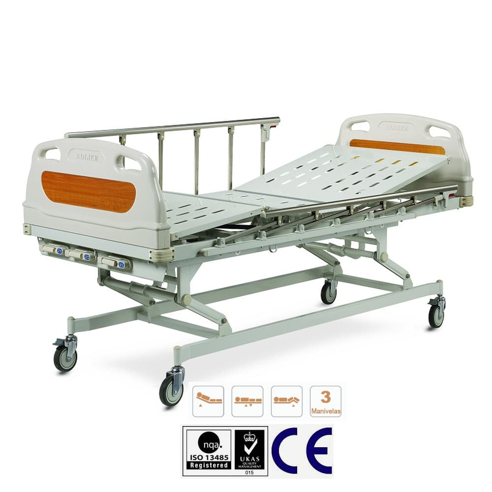 Cama Hospitalar Manual 3 movimentos AOLIKE - ALK06-A328L - Portal do Médico