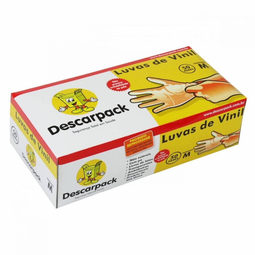 Luva de Procedimento Vinil Com Pó- Descarpack - 000665 - Portal do Médico