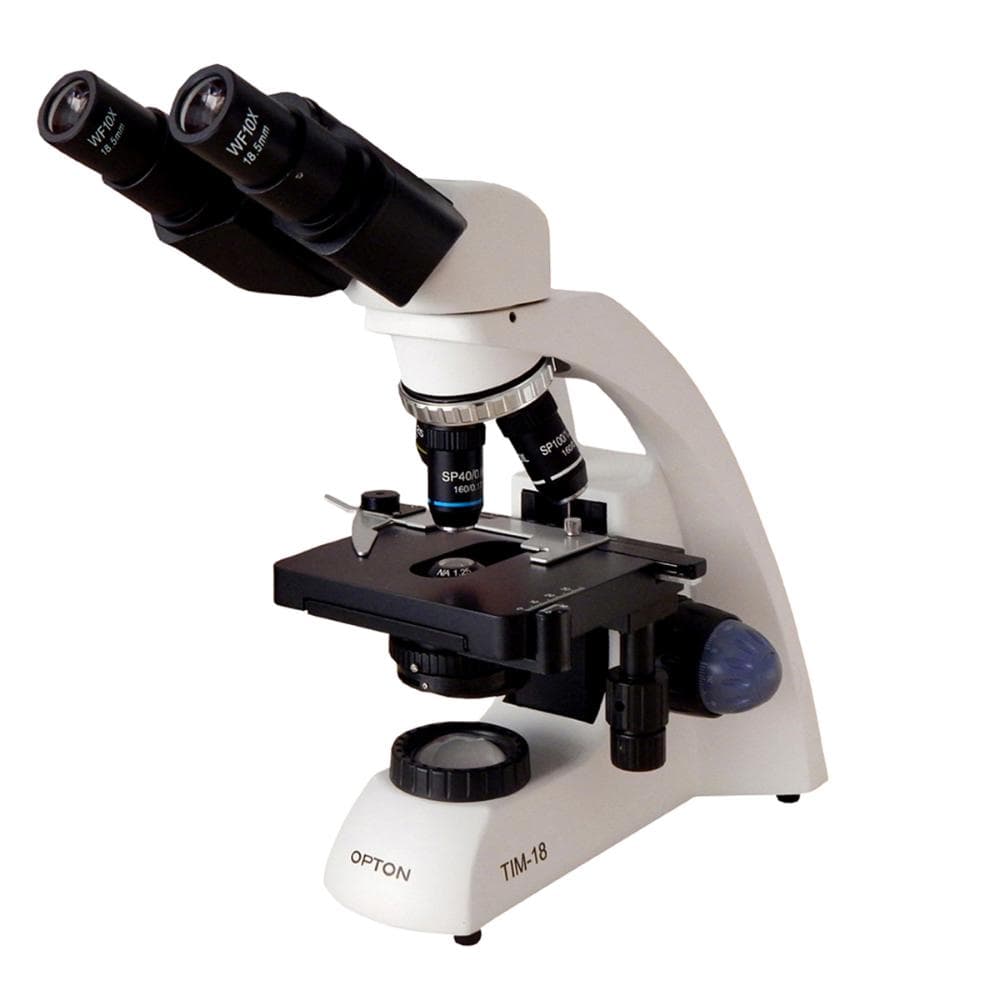 Microscópio Biológico Binocular com Ampliação de 40x até 1000x Iluminação LED e Suporte para Bateria Recarregável - Portal do Médico