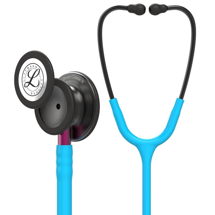 Estetoscópio Littmann Classic III Turquesa e Rosa com Smoke 5872 - 3M