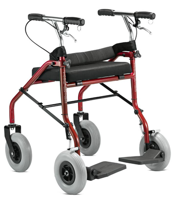 Andador 4 Rodas Com Assento Jaguaribe/ Vermelho (Vermelho)