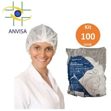 Touca Descartável Tnt Branca 100 Unidades C/ Anvisa - Portal do Médico