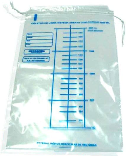 Coletor De Urina Sist.Aberto N/Esteril 2000ml C/100 Un