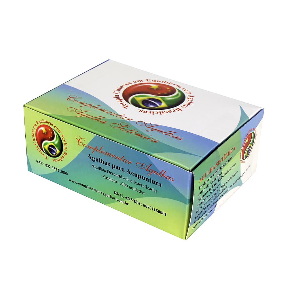 Agulha Acupuntura Sistêmica Complementar C/1000 Un (0,25x40mm)