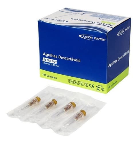 Agulha HiPodérmica Labor Import 13x0,45 Kit C/100