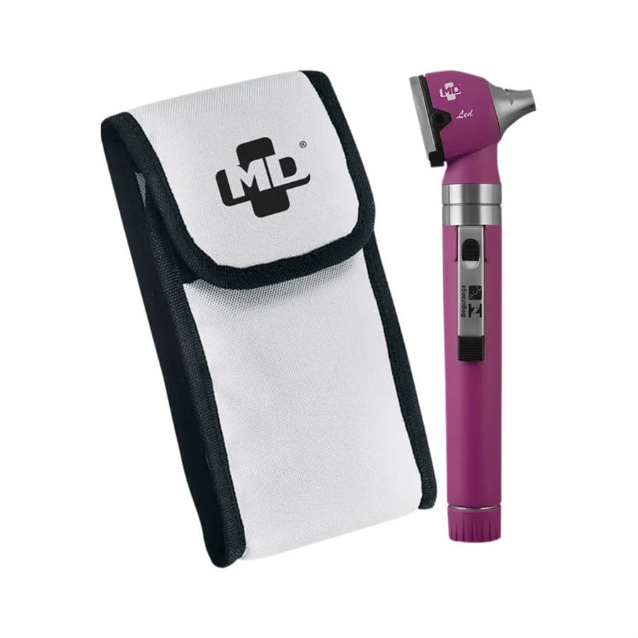 Otoscópio Pocket 2.5V OMNI 3000 LED Roxo com Estojo Macio | MD - Portal do Médico