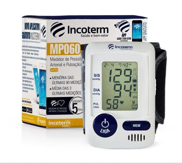 MEDIDOR DE PRESSÃO DIGITAL DE PULSO MP060 INCOTERM - Portal do Médico