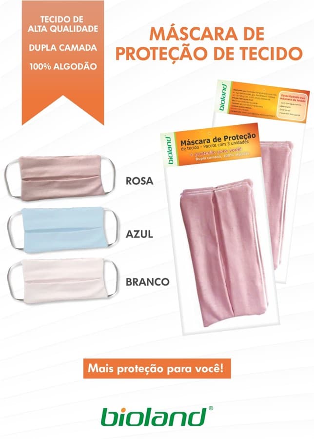 Máscara de Tecido para Proteção Pack de 4 Pcts c/ 3 (12 unidades) - Portal do Médico