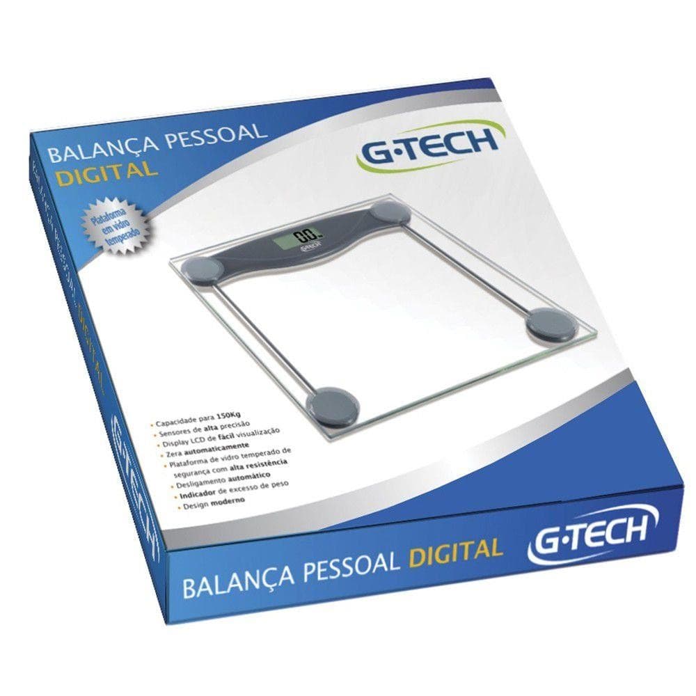 Balança Corporal Digital G-tech Glass 10