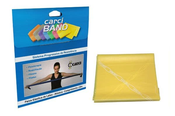 Faixa Elástica Para Exercício Carci Band 1,5mx14cm Carci (Leve(Amarelo)) - Portal do Médico