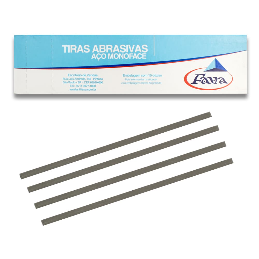Tira Abrasiva De Aço Fava Monoface C/12 Unidades (4mm) - Portal do Médico
