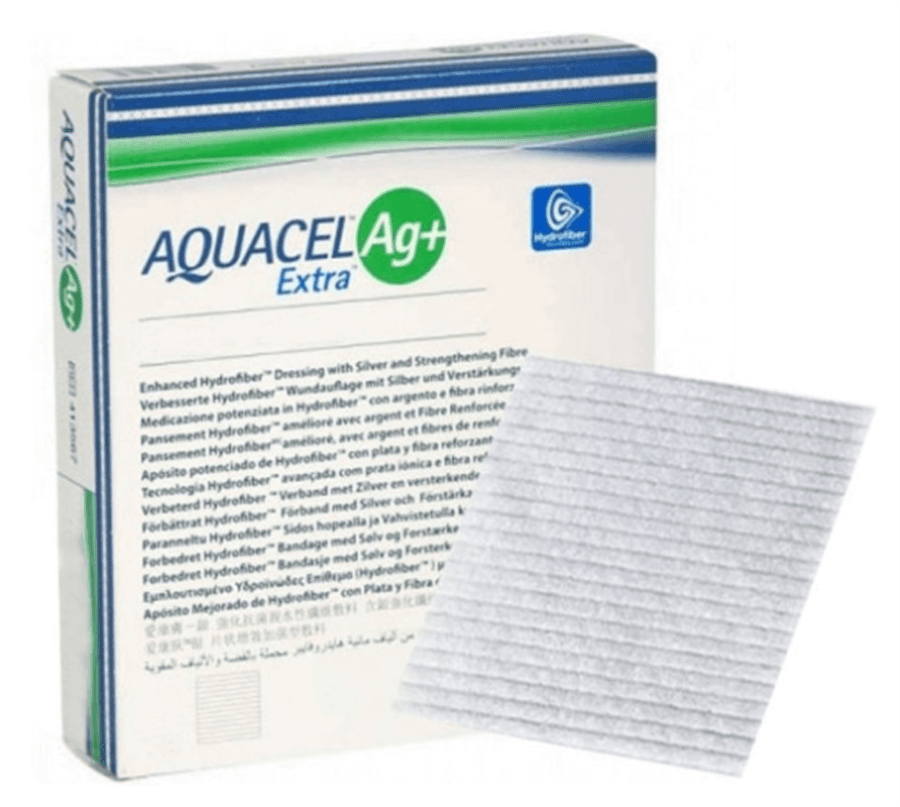 Curativo de Hidrofibra Estéril AQUACEL AG+ EXTRA 15cm x 15cm (c/ 1un) - Portal do Médico