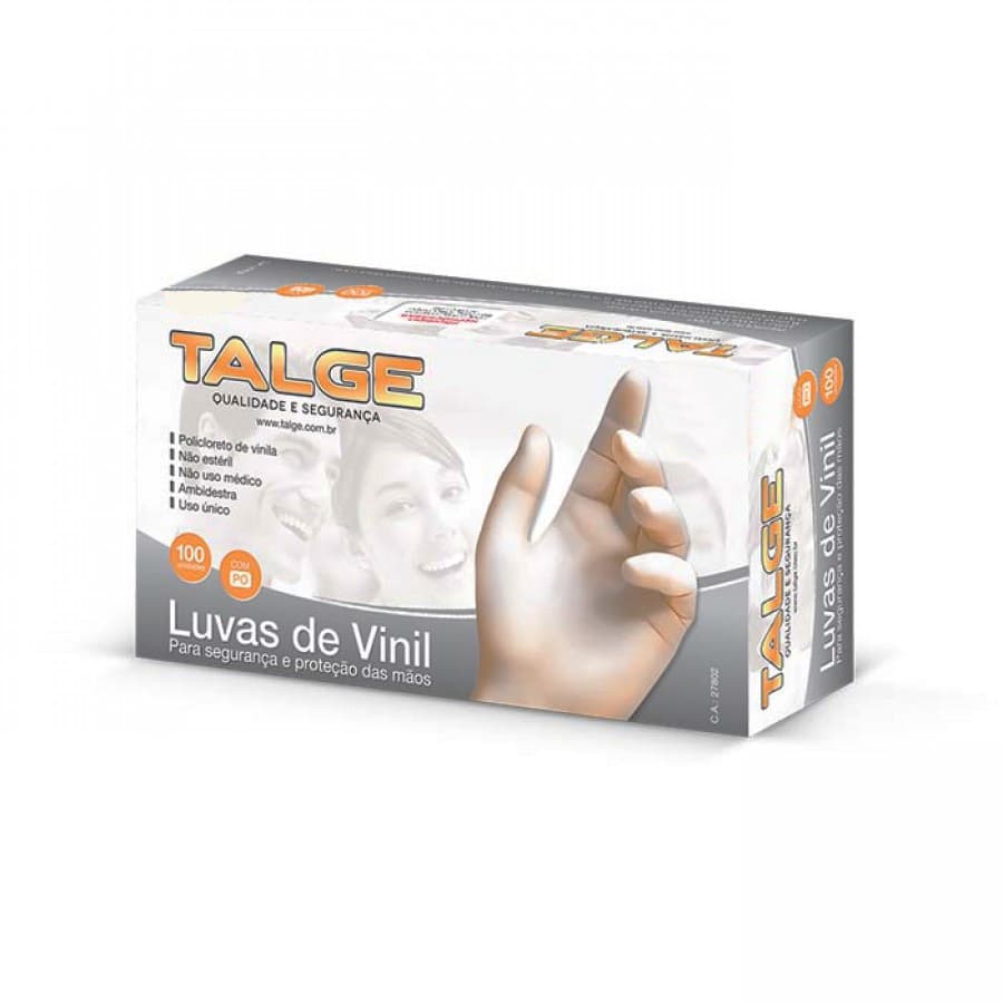 Luva De Vinil Com Pó Caixa Com 100un Talge (P(7)) - Portal do Médico